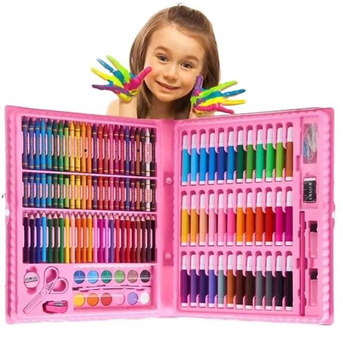 

Grosir Crayon Anak Set Koper 150 In 1 Krayon Mewarnai Dan Melukis Lengkap Dengan Cat Air Stationery