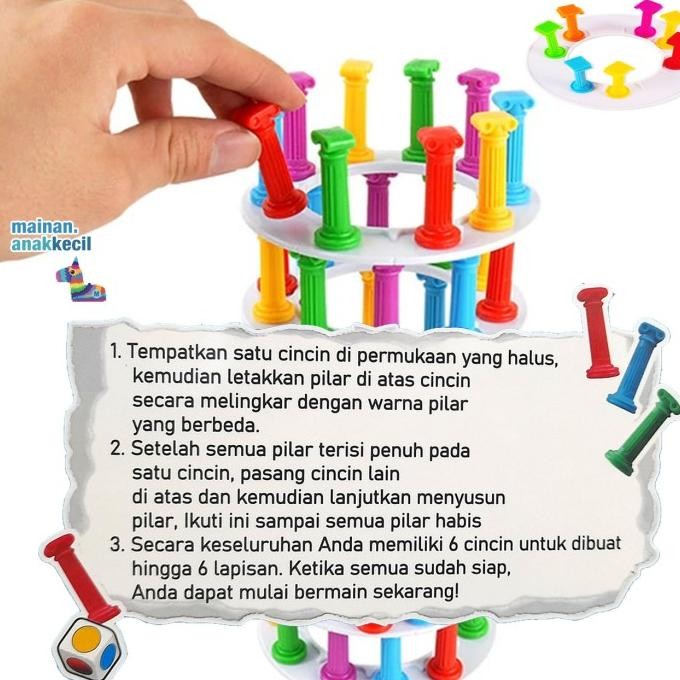 ukd- Mainan Anak Tower Collapse Game Balance Toy Challenge Goyah Menara Termurah