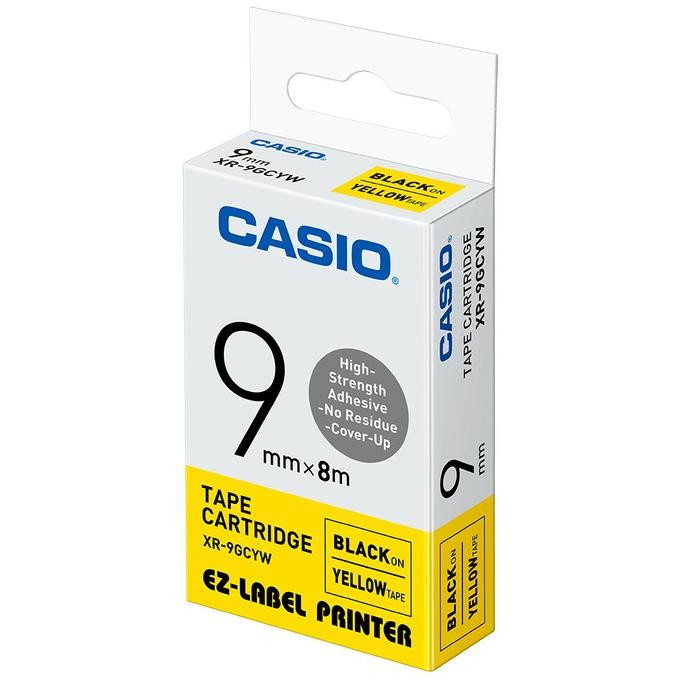 

Casio Label Xr-9Gcyw 9Mm Black On Yellow High Strength Adhesive Co