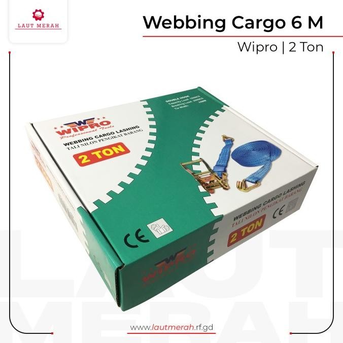 Webing Webbing Ratchet Cargo Lashing Track Belt Wcl2T6 2Ton X 6M Wipro New Stok