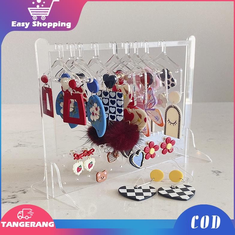 COD Display Anting Gantung Acrylic Rak Penyimpanan Perhiasan Anting Display Organizer Anting Viral