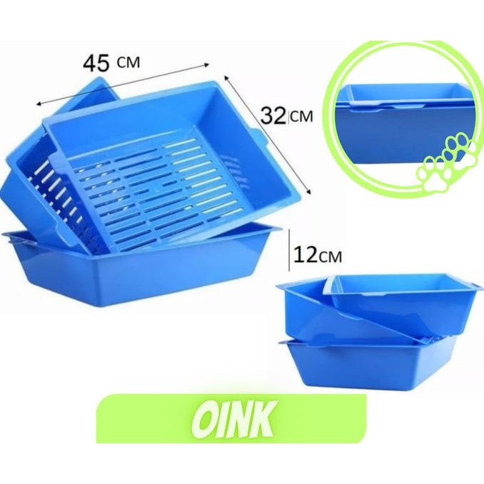 Litter box Saring Box pasir kucing 3lapiscat self shifting tray swift away toilet kucing TEB