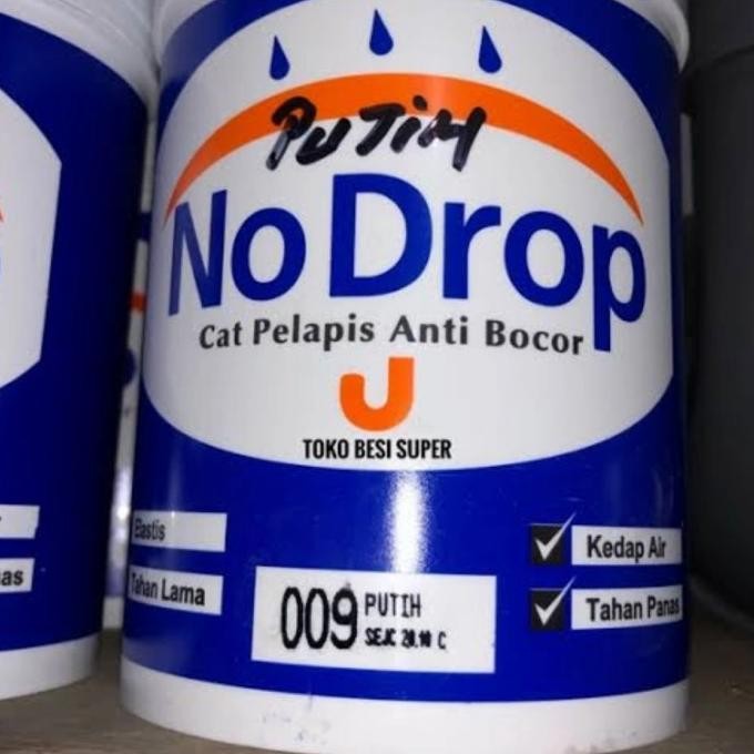 Produk Unggulan] cat pelapis anti bocor No Drop warna putih cat anti bocor no drop