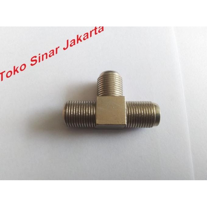*#*#*#] Jack Drat T Konektor Connector Sambungan Sambung Splitter Spliter Kabel Coaxial RG 59 RG 6 A