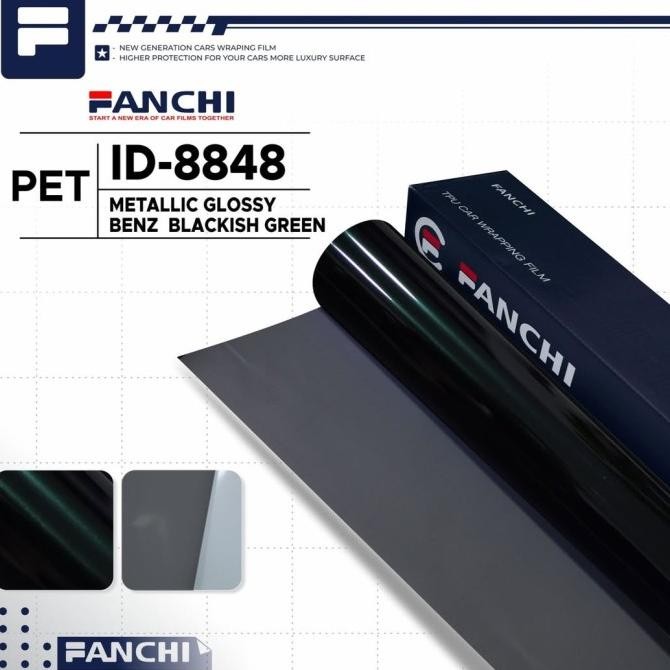 

Promo 50CM Sticker FANCHI ID-8848 Metallic Glossy Benz Blackish Green PET per 50CM COD