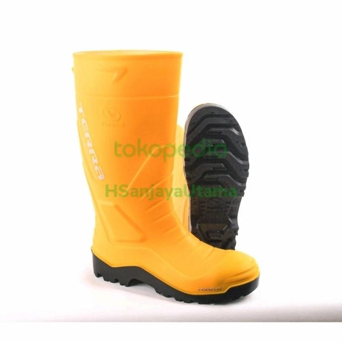 Sepatu Safety Boots Karet Ujung Besi Ap Terra Safety S4 Kuning New Stok