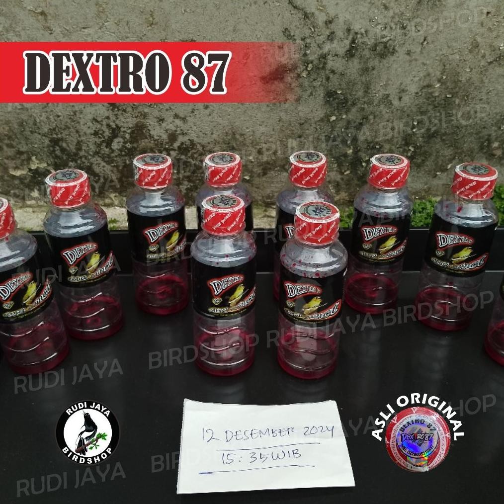 d-54 DEXTRO 87 DEXTRO87 1 BOTOL TUTUP MERAH VITAMIN PENGGACOR INSTAN BURUNG PLECI SOGON KOLIBRI KONI