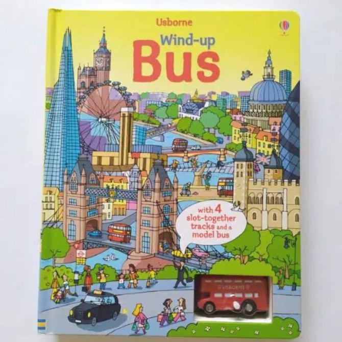 TERMURAH - Usborne Wind-up Bus (with slot-together tracks)