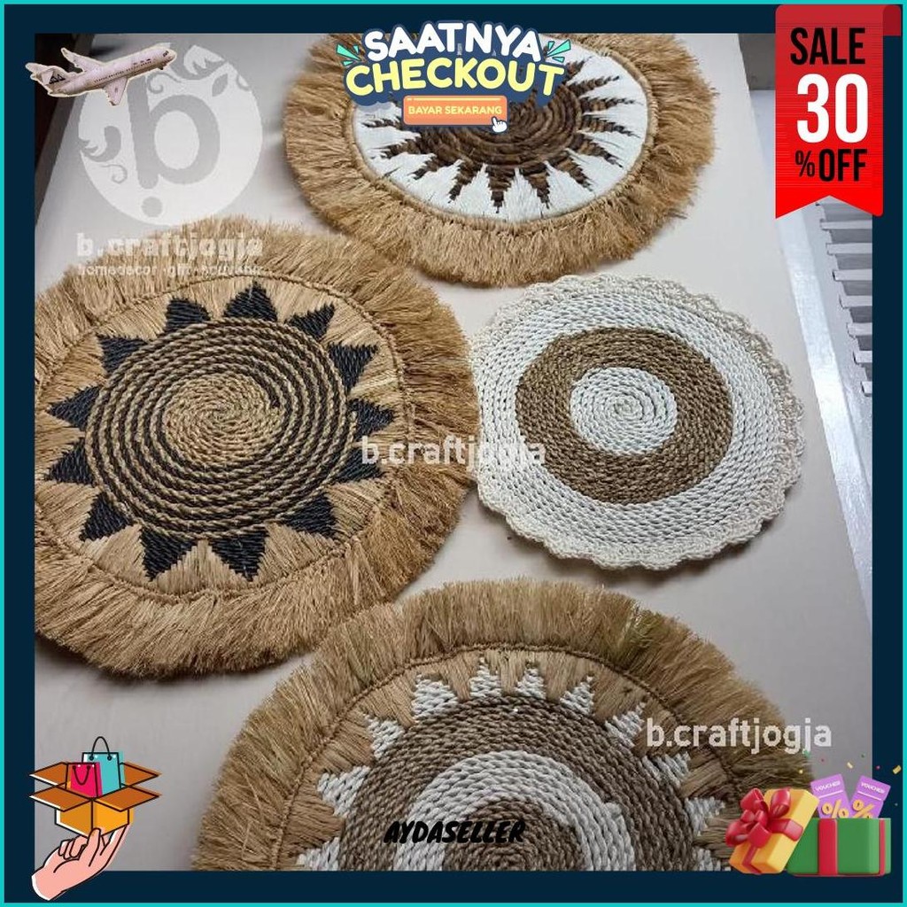 Walldecor Placemat Hiasan Dinding Anyaman Etnik Wall Basket Decor Kerajinan Anyaman B Craft Jogja Or