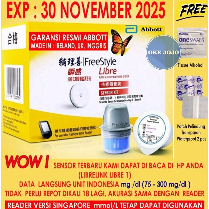 Freestyle Libre Sensor Jaminan 1000% Ori Dari Abbott