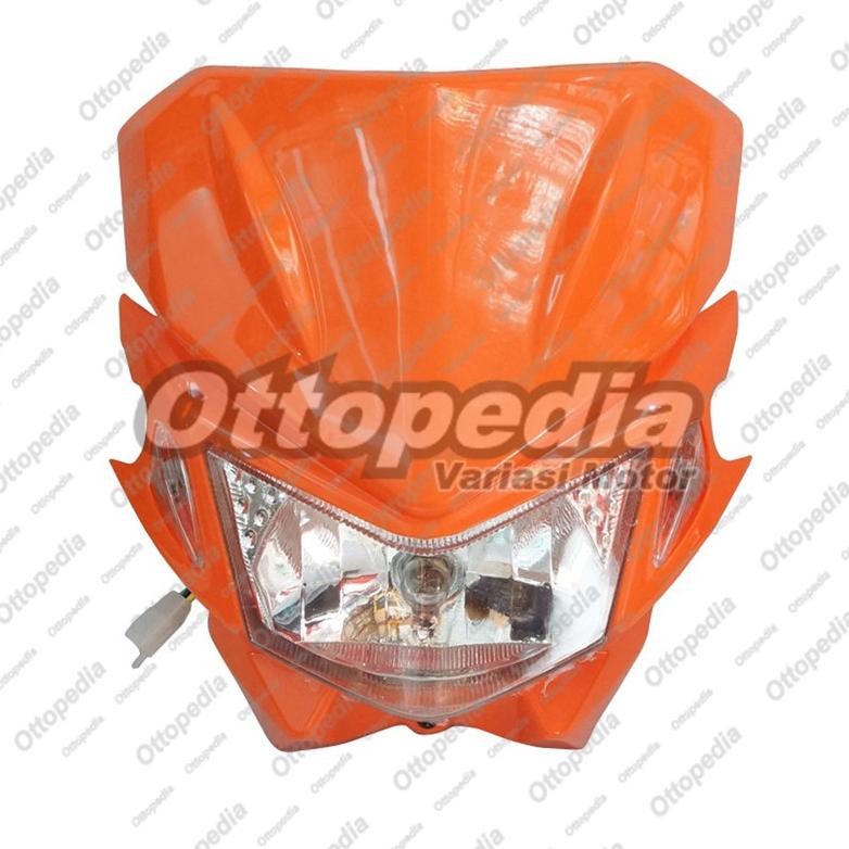 Ur37 Batok Kepala Lampu Depan Reflektor Headlamp KLX 150 Trail Model BMX Variasi Asesoris Viral