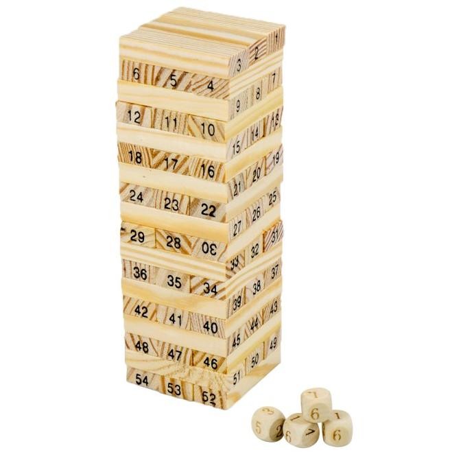 Murah Permainan Uno Balok Kayu Menghibur