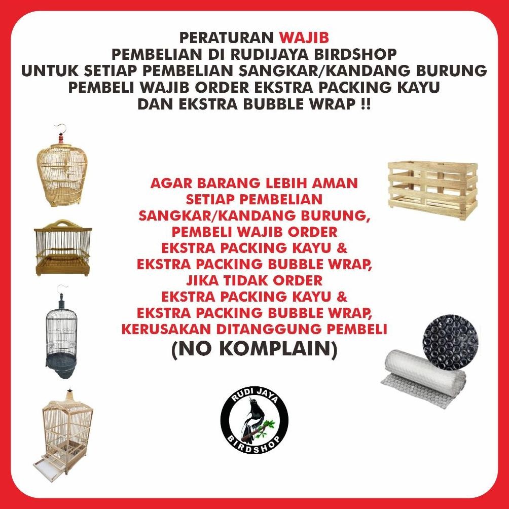 hj-77 Kandang Untul Heloped Mentah untuk Sangkar Untulan Model Kujang / Gading / Biasa untuk Burung 