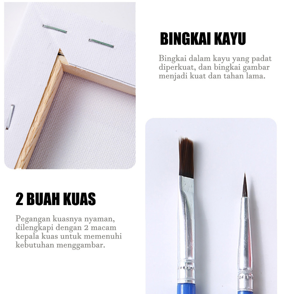 

Disc Diy Oil Painting Mini 20X20Cm Paint By Number Kit With Frame
