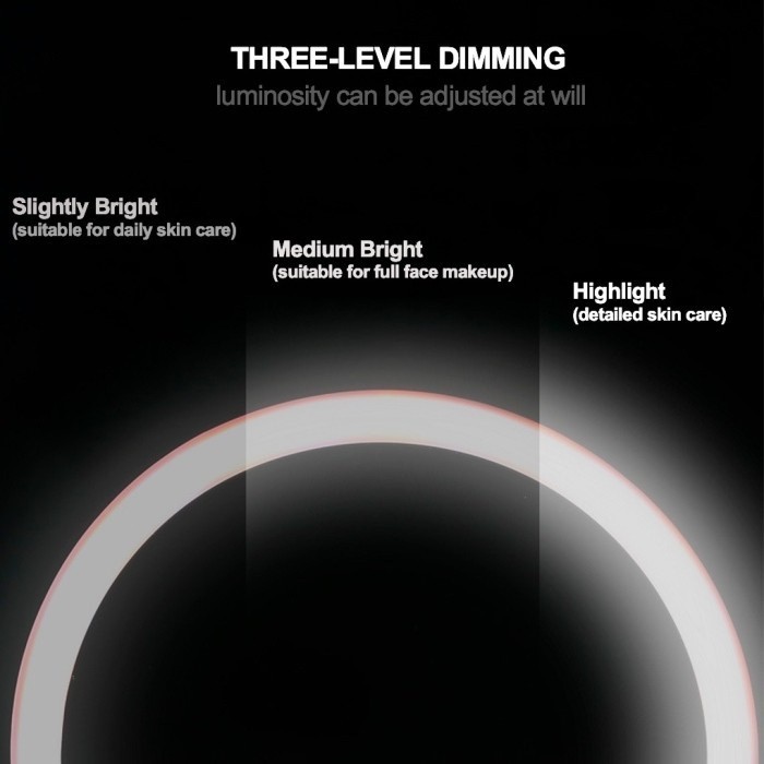 Unik Cermin Make Up Lampu Led / Cermin Rias Dengan Lampu Led Touchscreen / Cermin Meja Rias