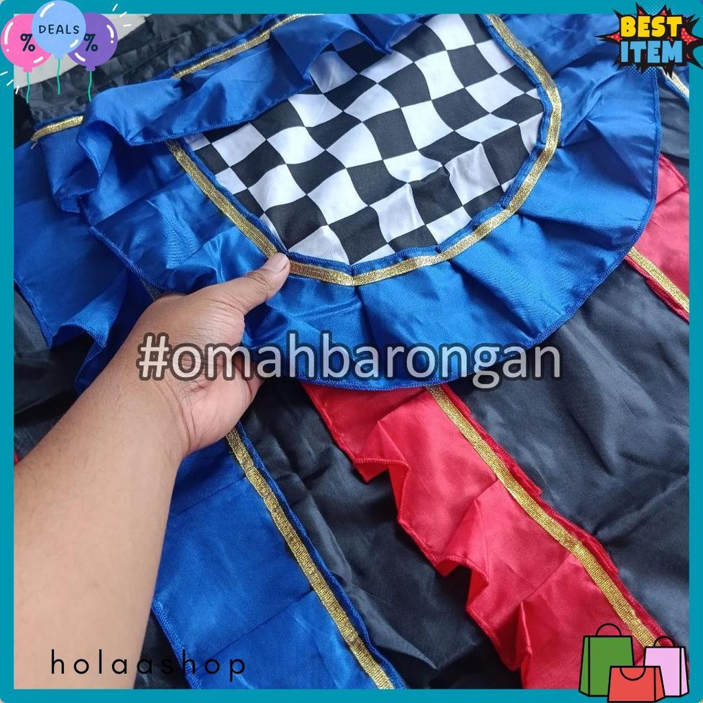 Kemul Barongan Anak Sd Pentas Dewasa Warna Biru Hitam Merah Kuning Hijau Diskon
