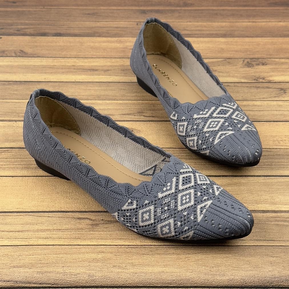 Sepatu Flat Wanita Rajut Import Lc23 - Clarenzo