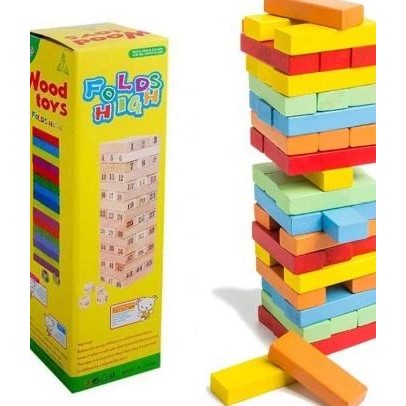 Murah Permainan Susun Balok Kayu Besar Folds Hh COLOR Menghibur