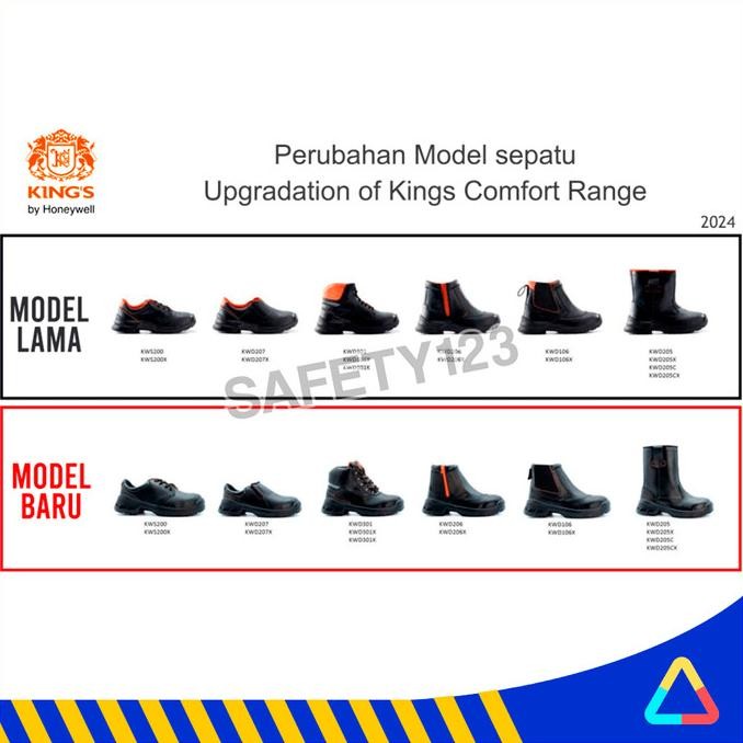 Kings Kwd 205X Sepatu Safety Shoes King'S Kwd205 Hitam Ori Honeywell New Stok