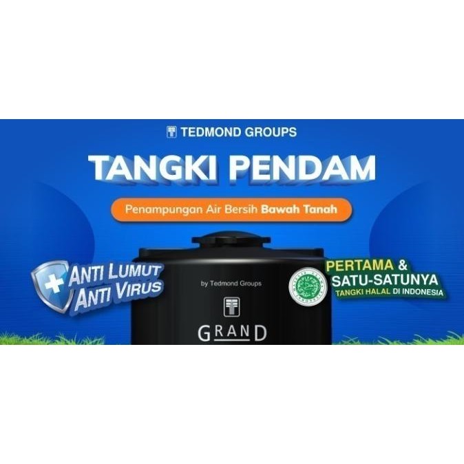 Terjangkau Tandon Toren Tangki Air Tedmond Grand 1200 Liter Pendam Tanam Garansi