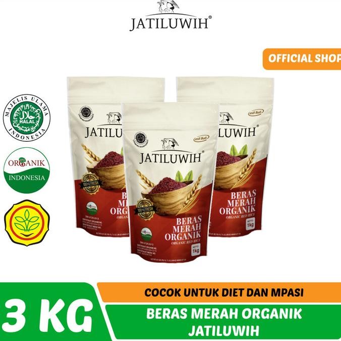 

Beras Merah Organik Jatiluwih Bundling 3kg / Cocok Untuk Diet & Mpasi