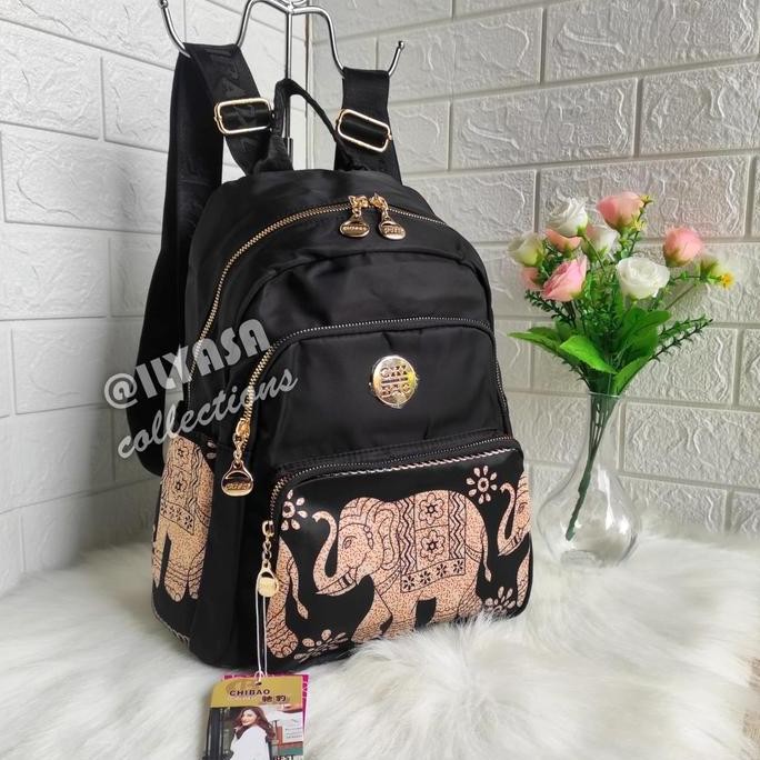 Murah Big Promo  Tas Wanita Fashion Chibao 3078# Motif Gajah Logo Chibao Parasut Super Terbaru  Rans