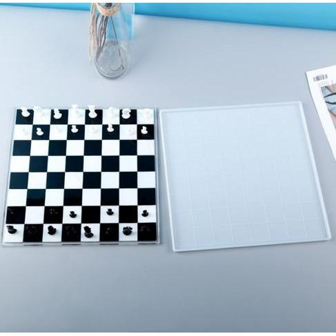 

Promo LovelyCraftStore | B02 ~ Cetakan Resin Silicone Mold Chess Domino for Resin, Clay, Cakes Decoration, Mini Shoap ChessBoard Domino COD
