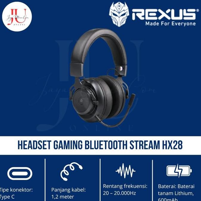 Hx28 Rexus Headset Gaming Bluetooth Thundervox Stream Original Co