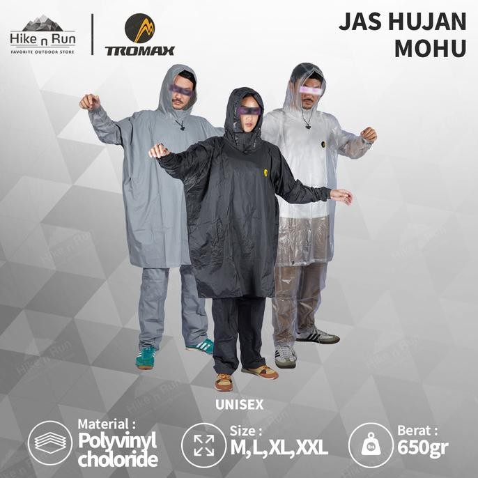 Jas Hujan Poncho Tromax Raincoat Mohu