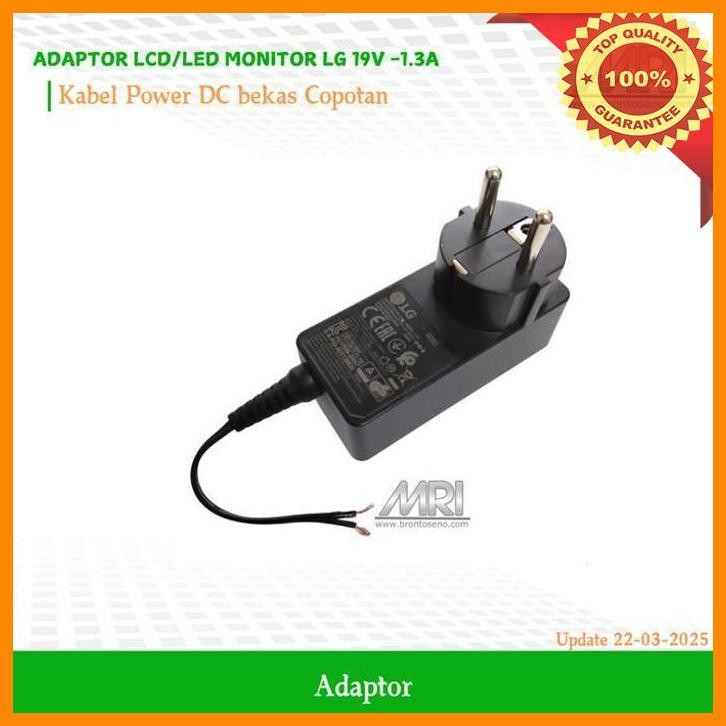 [MRI] ADAPTOR LCD/LED MONITOR LG 19V -1.3A KABEL POWER DC BEKAS COPOTAN