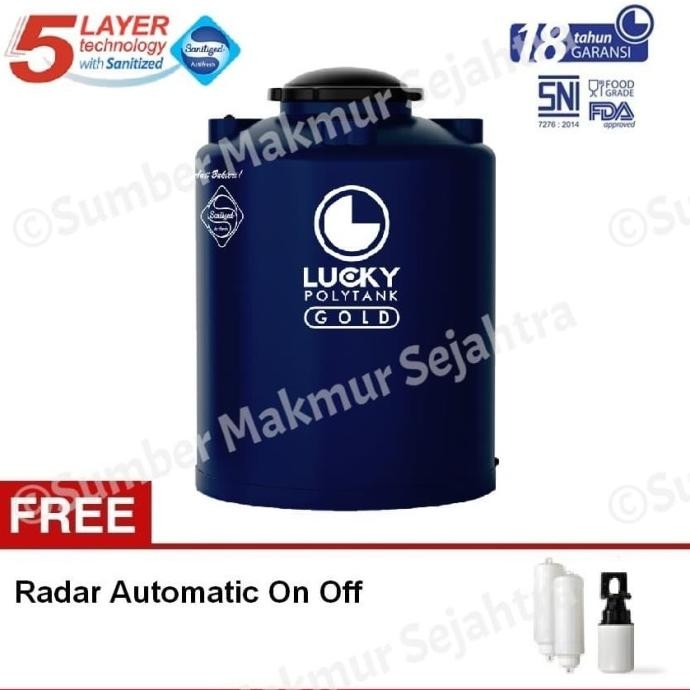Spesial Tangki Air / Tandon / Toren Lucky Polytank Gold Sanitized 1100 Liter