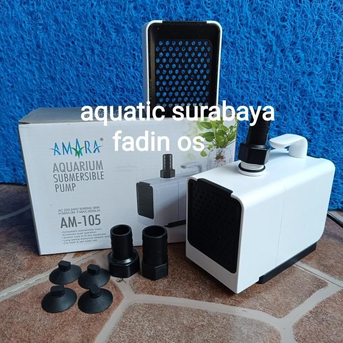 Pompa Aquarium Kolam Amara Am 105 Pompa Air Mancur Output 3000 L/H Original Dan Terpercaya