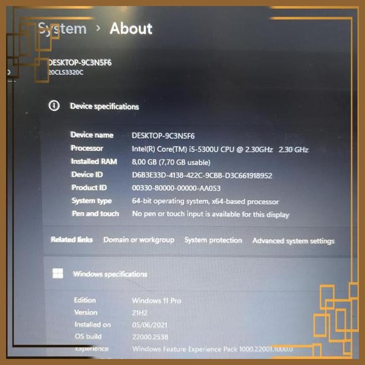 [SPT] MOTHERBOARD LENOVO THINKPAD X250 INTEL CORE I5-5300U CPU GEN 5