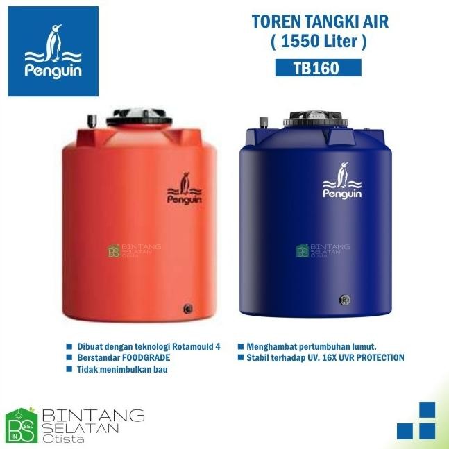 Diskon Toren Penguin/ Tandon/ Wadah Penampungan Air Penguin Tb160 1550 Liter