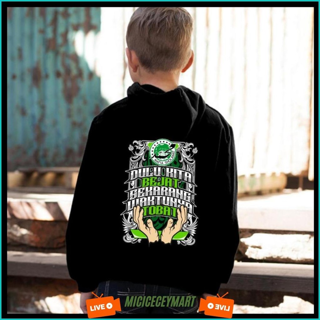 Hoodie Jaket Anak Fleece Mafia Sholawat Tobat Mafis Indonesia Termurah Banget