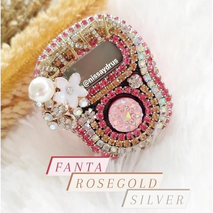 Grosir Nisa Aydrus - Led Alarm Fanta Rosegold Silver Tasbih Digital Cantik  Muslim Motif Diamond