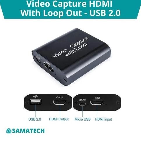Hdmi Video Capture With Loop Out Hdmi To Usb Full Hd 1080P Usb 2.0 Co