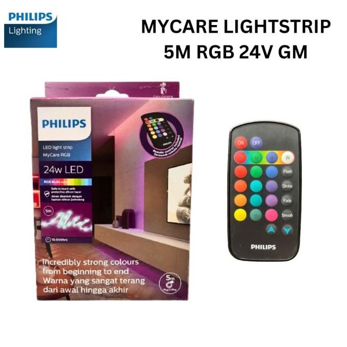 PHILIPS LED Strip Light Strip MYCARE RGB 24Watt w/ REMOTE murah