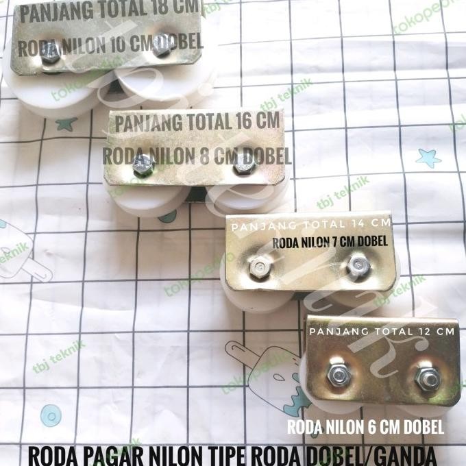 Roda Pagar Nilon 6 Cm Dobel/Ganda New Stok