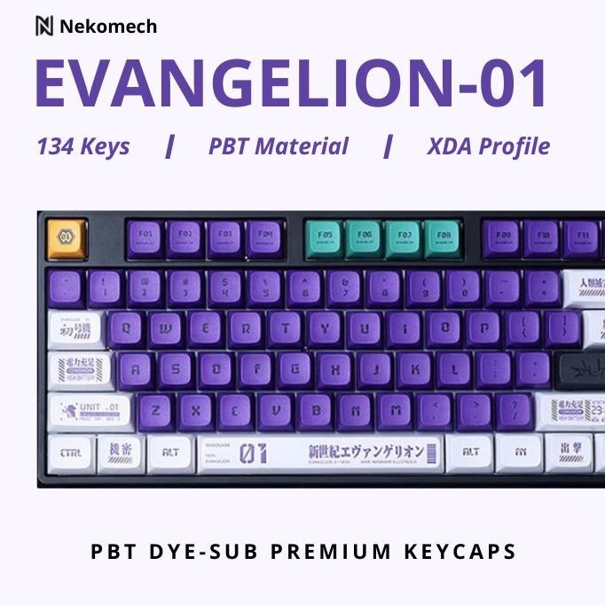 Xda Evangelion 01 Keycaps Keycap 134 Keys Pbt Material Xda Profile Co