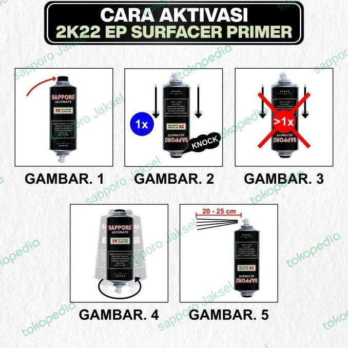 Sapporo Ultimate 2K22 Epoxy Primer Surfacer / 250ml / Epoxy 2K Sapporo murah