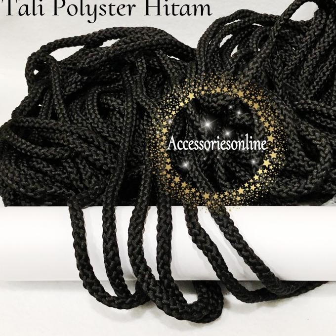 

Tali Kepang / Tali Sumbu / Tali Polyster Hitam 1KG murah