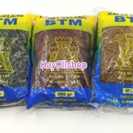 

Karet Gelang Tali ikat Rubber Band BTM Super Besar Murah 500 gr Warna murah