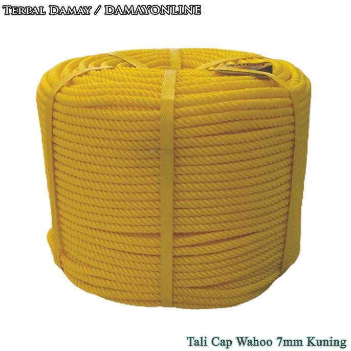 

Tali Tambang Pe Cap Wahoo 7Mm Kuning / Rol ( Harga Per Rol ) New Stok