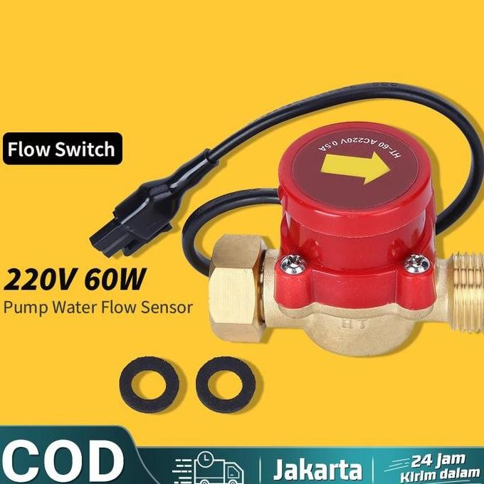 Water Flow Switch Pompa Air Dc / Water Flow Switch 1/2" Otomatis Pompa Dorong Booster Pump/ 220V 60W