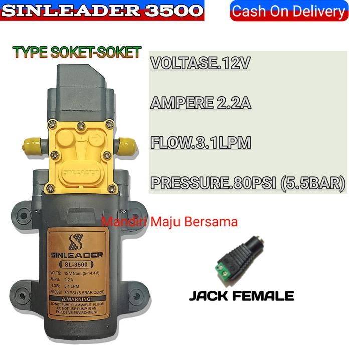 Pompa Dc 12V Sinleader 80 Psi Original / Pompa Sprayer Steam Portable Terbaru