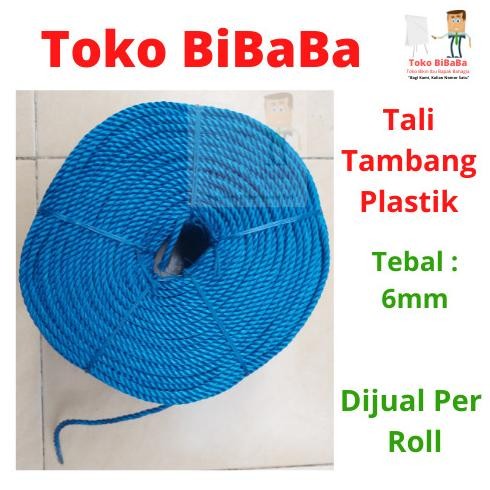 

Tali Tambang Plastik Tebal 6Mm Warna Biru Harga Per Roll New Stok