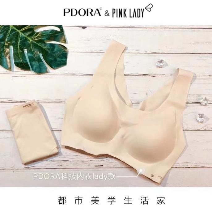 New Trend, Pdora Bra Ion Negatif / Bra Sport Wanita / Lady Tali Lebar Polos -Skin