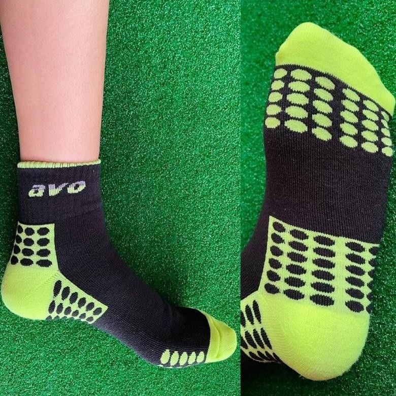 fgh-56 Koas Kaki Olahraga Pendek Pria Wanita tebal hitam putih abu Compression Socks original Avo Mu