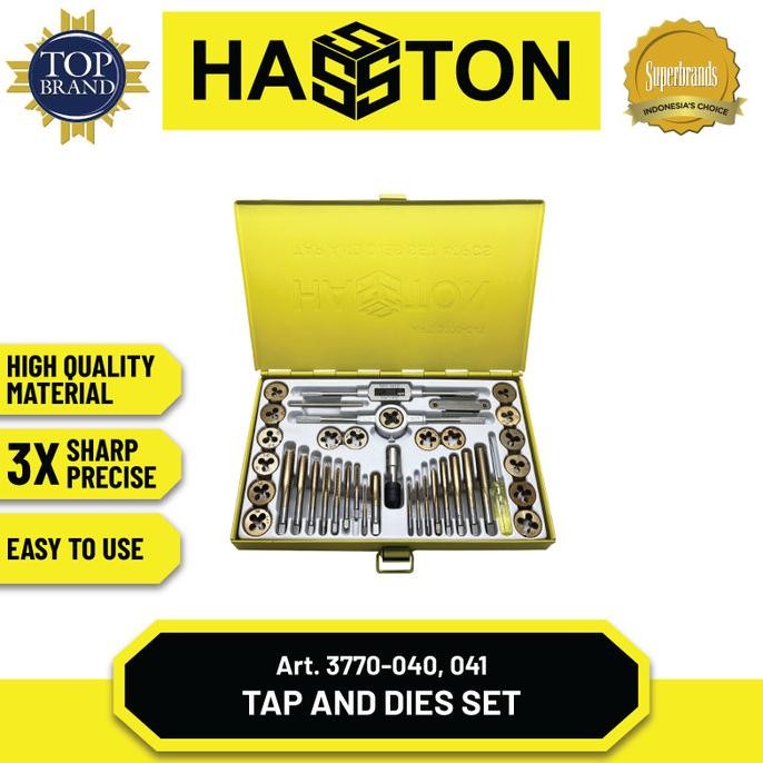 Grosir Hasston Snei Tap Set 40Pcs / Alat Snei Tap Ulir (3770-041)